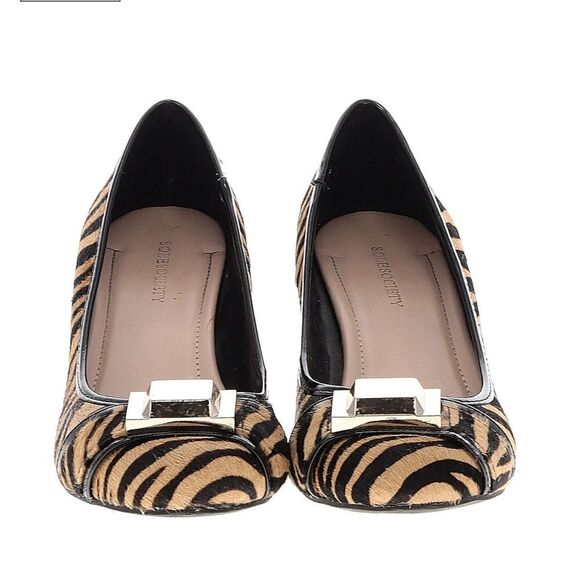 Sole Society Zebra Hair Print Wedges - Picture 1 of 7